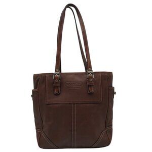 Coach Brown Leather Hampton Gallery Tote Bag F11396